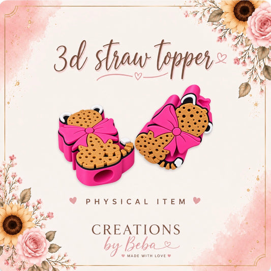 Leopard with pink bow